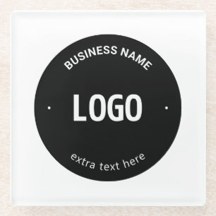 Your Logo, Image or Design & Editable Text Glass Coaster