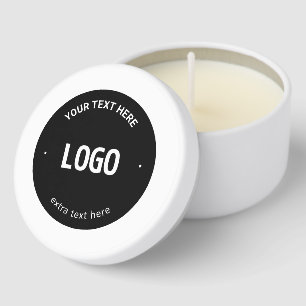 Your Logo, Image or Design & Editable Text Mini Candle Favors