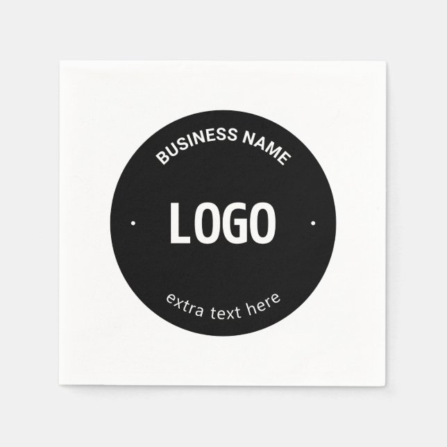 Your Logo, Image or Design & Editable Text Napkins (Front)