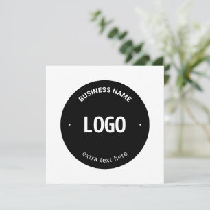 Your Logo, Image or Design & Editable Text Note Card