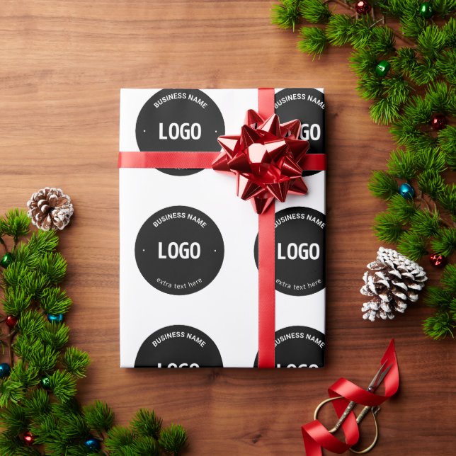 Your Logo, Image or Design & Editable Text Wrapping Paper (Holiday Gift)