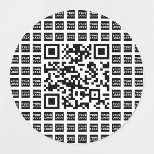 Your Logo/Image Tiled & Editable Scannable QR code Labels