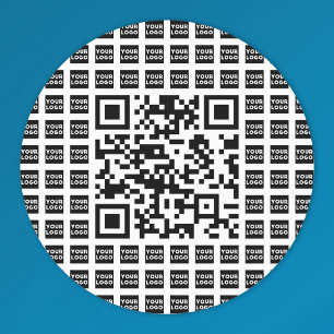 Your Logo/Image Tiled & QR code   Waterproof Labels