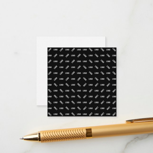 Your Logo/Image | Unique Modern Geometric Patten Enclosure Card (Front/Back In Situ)