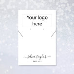 Your logo jewellery necklace earring display card