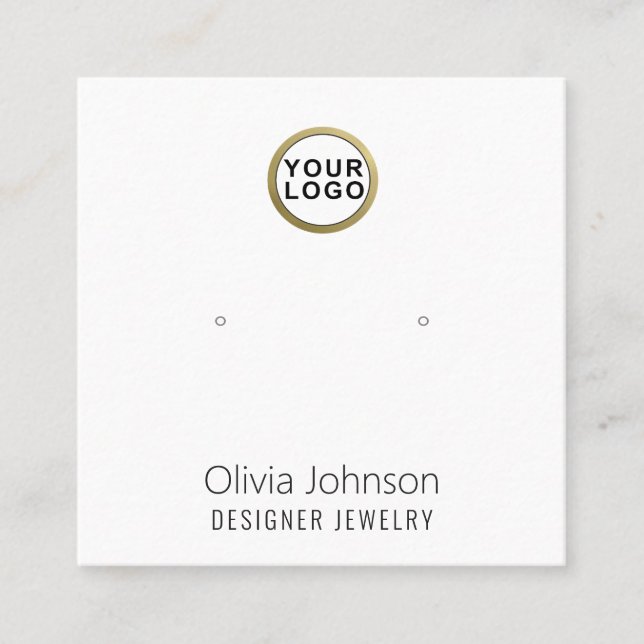 Your Logo Jewelry Earring Display Business Card (Front)