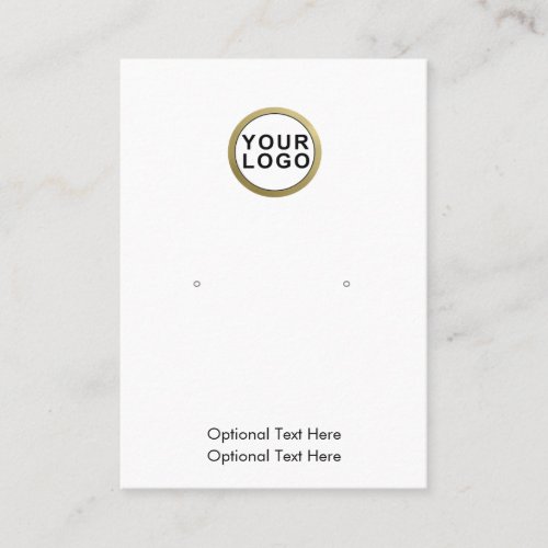 Your Logo Jewelry Earring Display Business Card