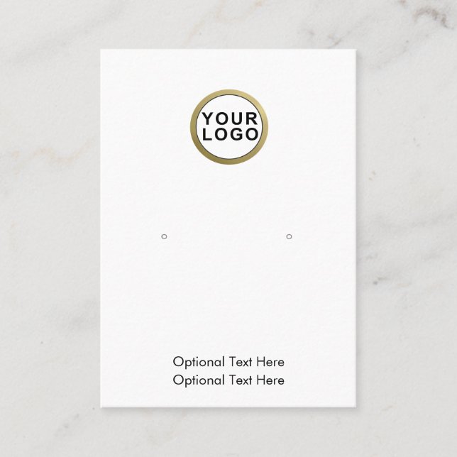 Your Logo Jewelry Earring Display Business Card (Front)