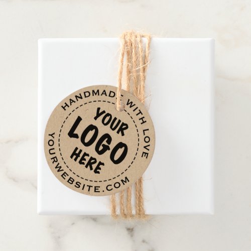 Your Logo Kraft Circle Price Tag