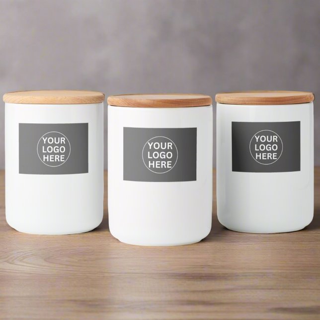 Your Logo l Professional Promotional Business Gray Food Label (Creator Uploaded)