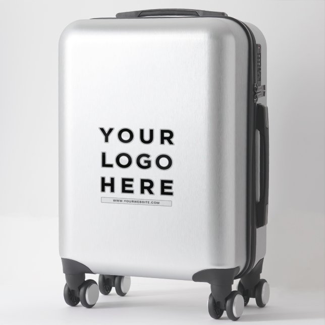 Your Logo Large Clear Cut Out Sticker (Suitcase)