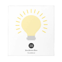 Small White Yellow Light Bulb Art 3x3 Sticky Mini Post-it Notes