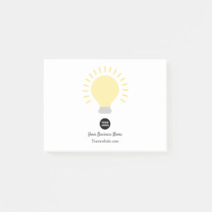 Your Logo Light Bulb Post-it Notes