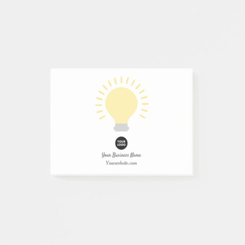 Your Logo Light Bulb Post_it Notes