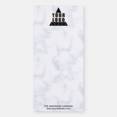 Your Logo Marble Elegant Custom Business Promo Magnetic Notepad