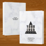 Your Logo Marble Simple Modern Marketing Promo Pocket Folder at Zazzle