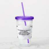 Your Logo Marble Simple Modern Promotional Acrylic Tumbler (Left)