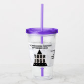 Your Logo Marble Simple Modern Promotional Acrylic Tumbler (Front)
