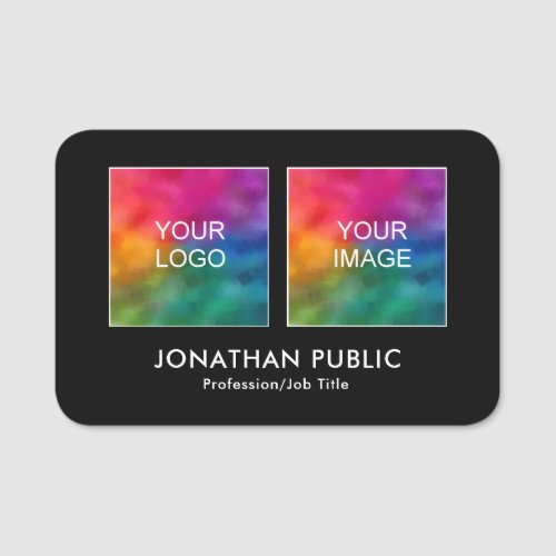 Your Logo  Member Photo Pin Back or Magnetic Name Tag