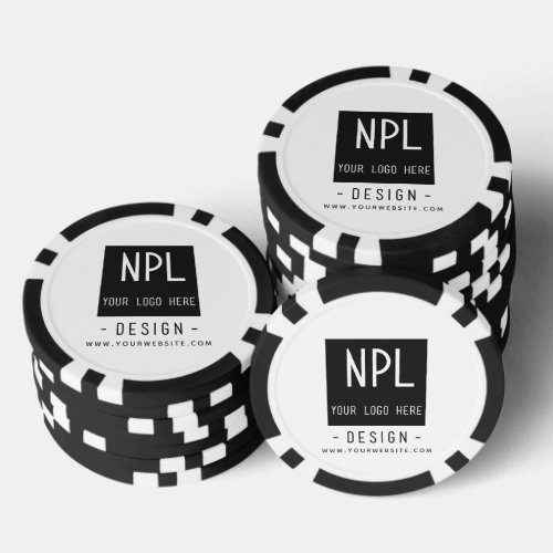 Your Logo _ Minimal Modern Business Merchandise  Poker Chips