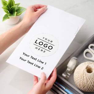 Your Logo Minimalist Professional White Business Envelope Mailers