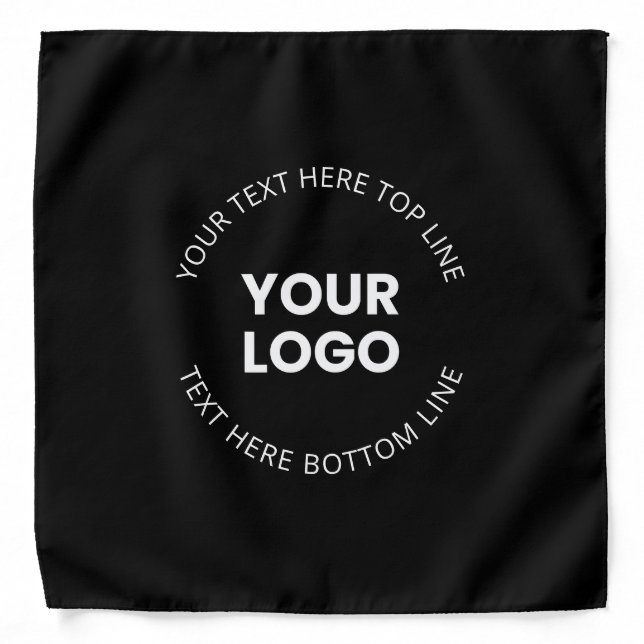 Your Logo Minimalistic Style Bandana (Front)