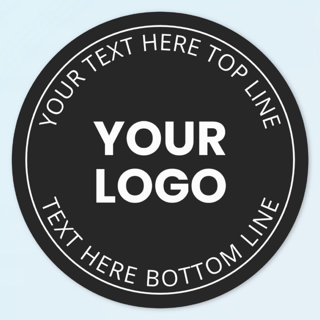 Your Logo Minimalistic Style Classic Round Sticker (Creator Uploaded)