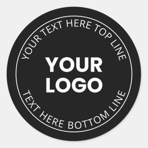 Your Logo Minimalistic Style Classic Round Sticker