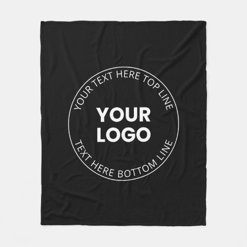 Your Logo Minimalistic Style Fleece Blanket