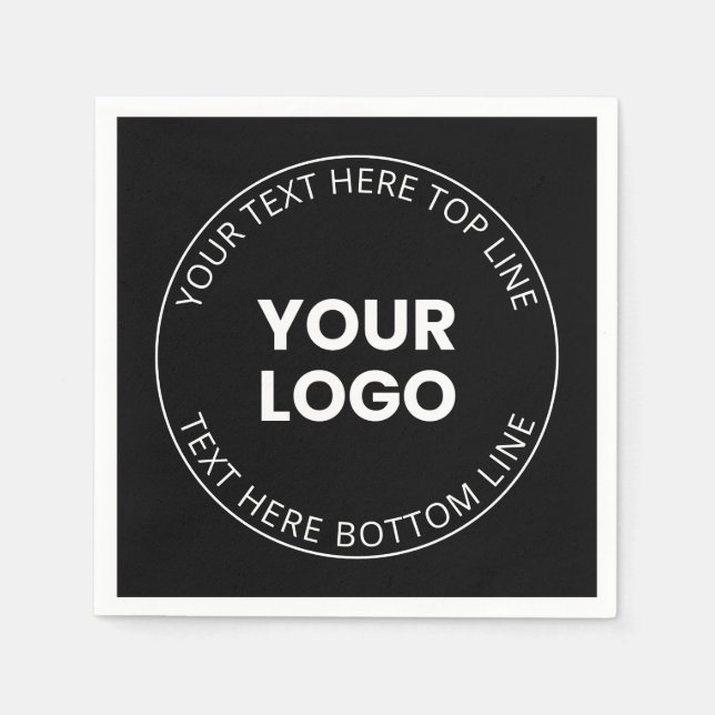 Your Logo Minimalistic Style Napkins (Front)