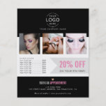 Your Logo Modern Black Pink Beauty Salon Promo Flyer<br><div class="desc">Your Logo Modern Black Pink Beauty Salon Promo Flyer</div>