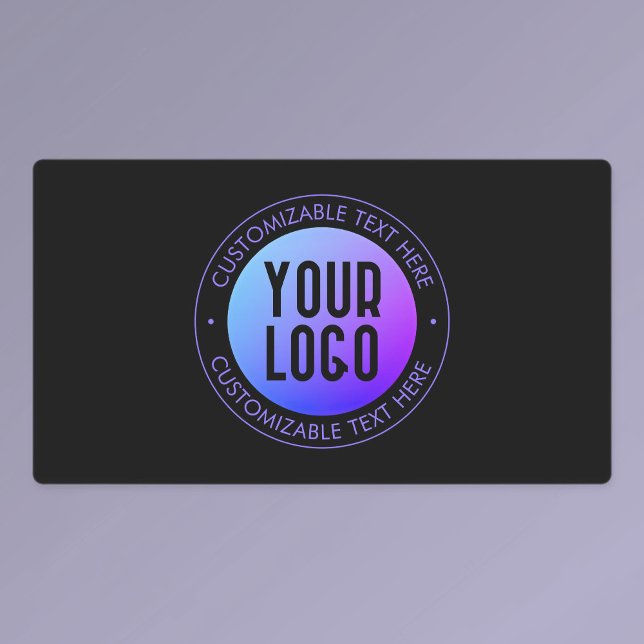 Your Logo & Modern Blue & Purple Ombre Gradient Labels (Creator Uploaded)