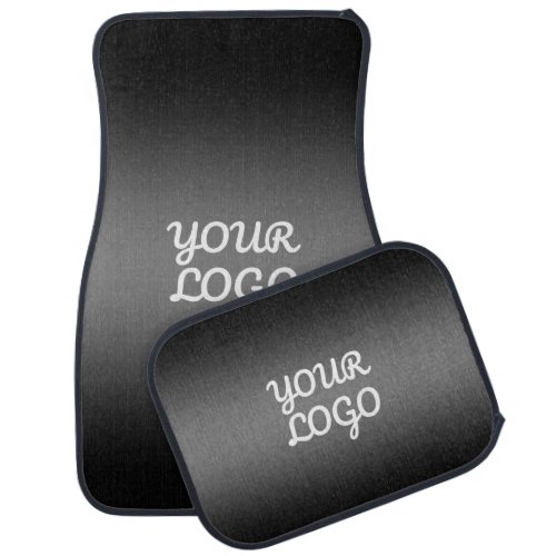 Your Logo  Modern Dark Grey Editable Color Ombre Car Floor Mat