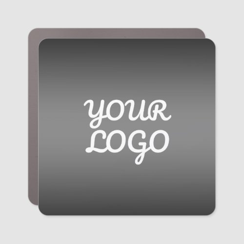Your Logo  Modern Dark Grey Editable Color Ombre Car Magnet