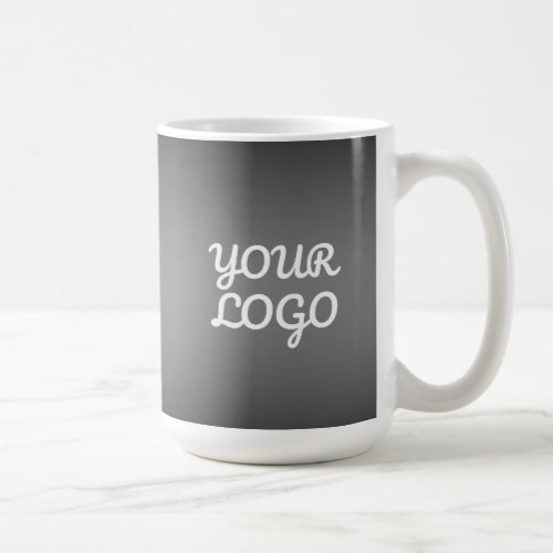 Your Logo  Modern Dark Grey Editable Color Ombre Coffee Mug