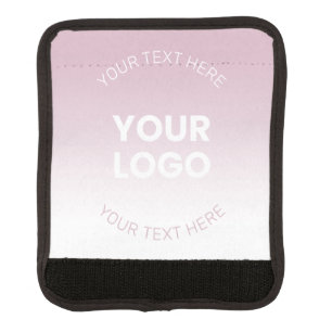 Your Logo Modern Dusty Pink & White Ombre Luggage Handle Wrap