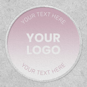 Your Logo   Modern Dusty Pink & White Ombre Patch