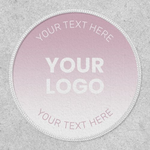 Your Logo  Modern Dusty Pink  White Ombre Patch