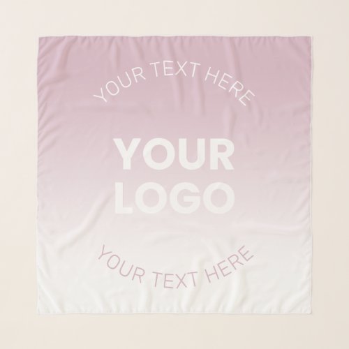Your Logo  Modern Dusty Pink  White Ombre Scarf