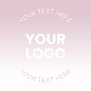 Your Logo Modern Dusty Pink & White Ombre Sticker