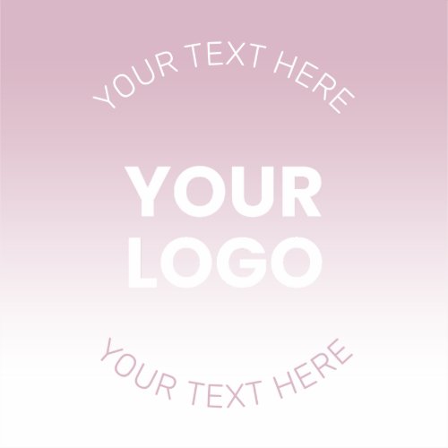 Your Logo  Modern Dusty Pink  White Ombre Sticker