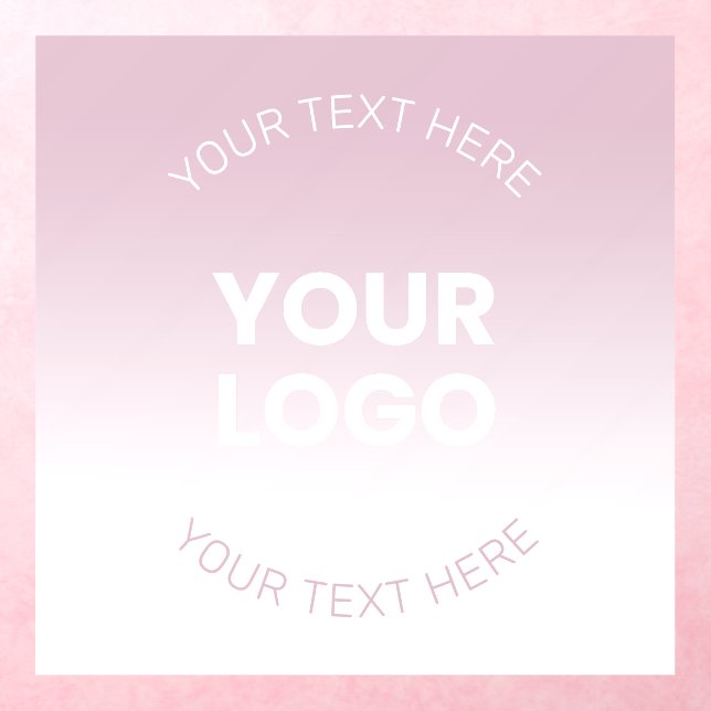 Your Logo | Modern Dusty Pink & White Ombre Wall Decal (Insitu 3)