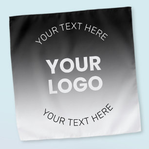 Your Logo   Modern Editable Black & White Gradient Bandana