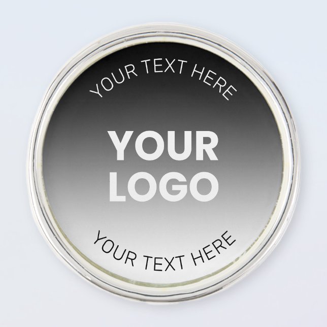 Your Logo | Modern Editable Black & White Gradient Lapel Pin (Creator Uploaded)