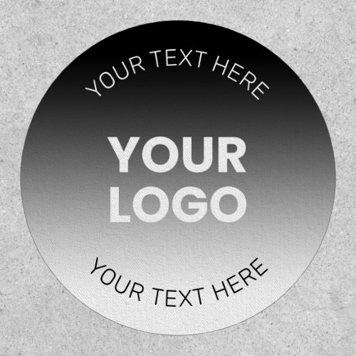 Your Logo  Modern Editable Black  White Gradient Patch