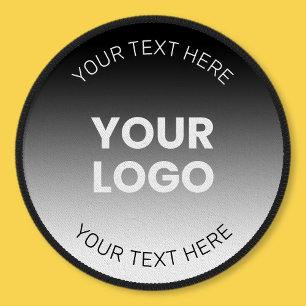 Your Logo Modern Editable Black & White Gradient Patch
