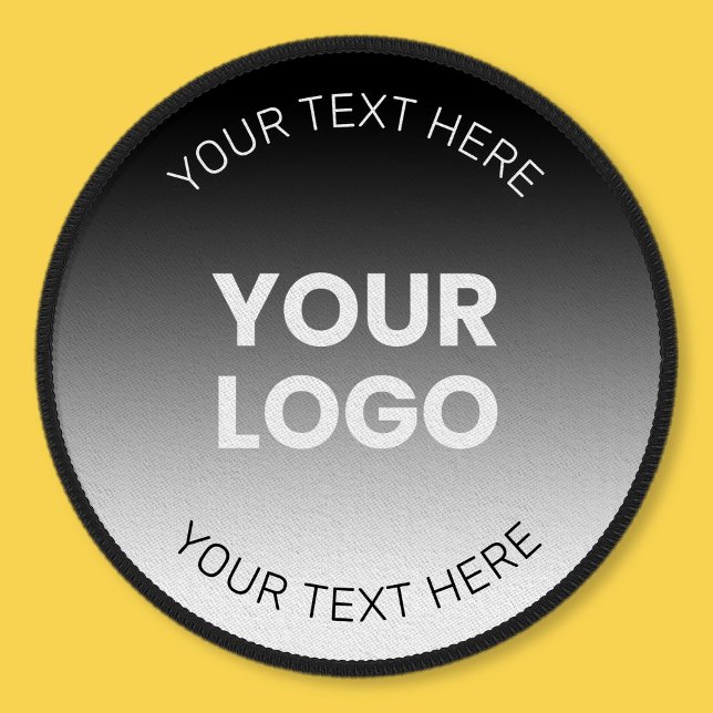Your Logo | Modern Editable Black & White Gradient Patch (Creator Uploaded)