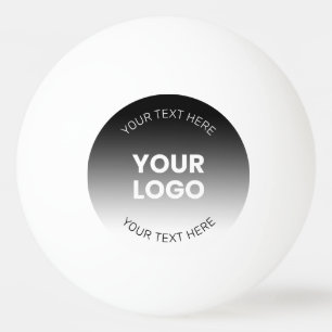 Your Logo   Modern Editable Black & White Gradient Ping Pong Ball