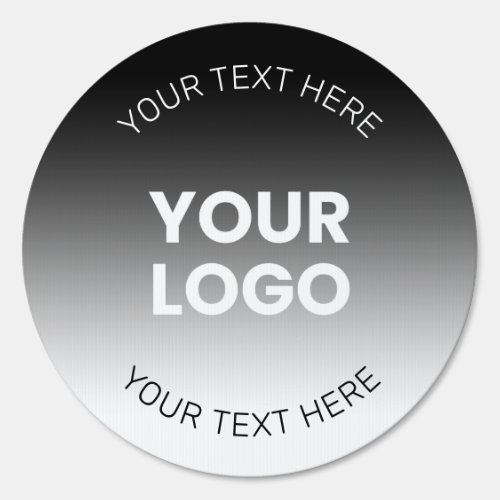 Your Logo  Modern Editable Black  White Gradient Sign