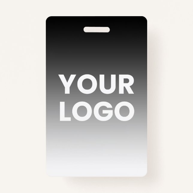 Your Logo & Modern Editable Color Gradient Badge (Front)
